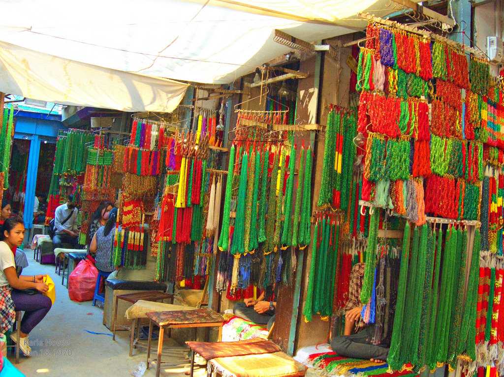 shopping by own at Thamel market